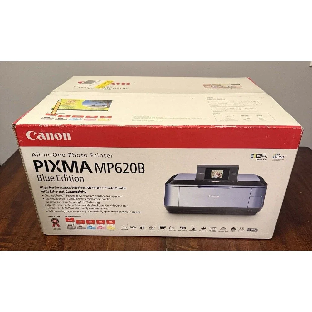 New Canon PIXMA MP620 Blue Ed. MP620B All-in-One Photo Inkjet Printer Wireless